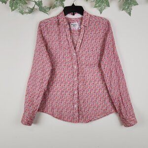 Anthropologie Holding Horses Size 6 Floral Western Boho Long Sleeve Top Blouse